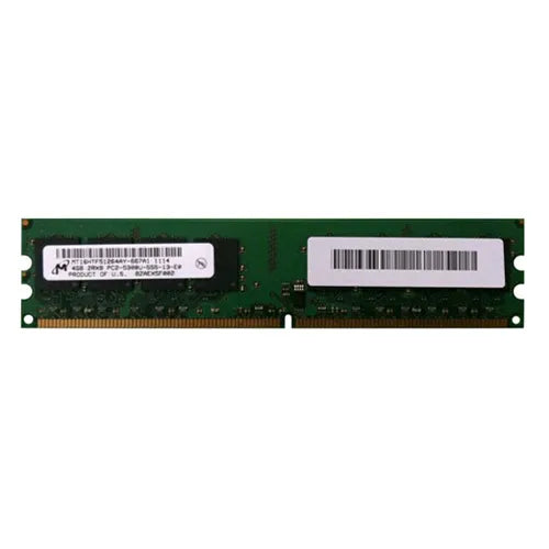 MT16HTF51264AY-667A1 Micron 4GB DDR2-667MHz PC2-5300 Non-ECC Unbuffered UDIMM CL5 2Rx8 1.8V 240-Pin Memory Module