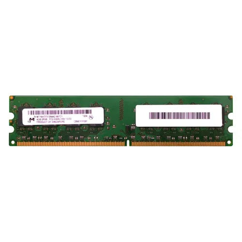 MT16HTF51264AZ-667C1 Micron 4GB DDR2-667MHz PC2-5300 Non-ECC Unbuffered UDIMM CL5 2Rx8 1.8V 240-Pin Memory Module
