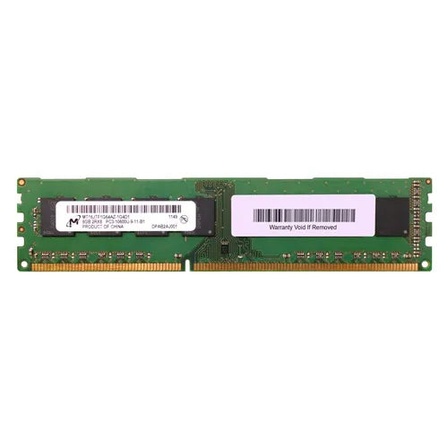 MT16JTF1G64AZ-1G4D1 Micron 8GB DDR3-1333MHz PC3-10600 Non-ECC Unbuffered UDIMM CL9 2Rx8 1.5V 240-Pin Memory Module