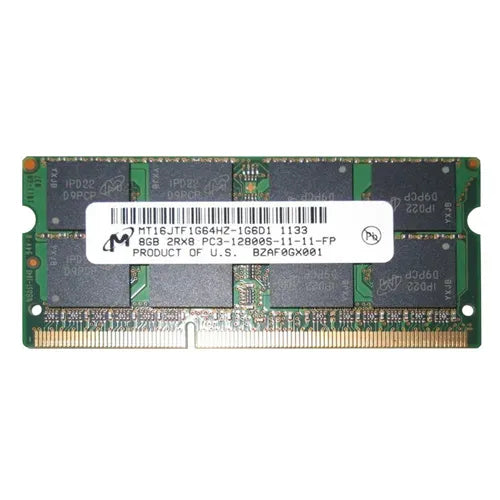 MT16JTF1G64HZ-1G6D1 Micron 8GB DDR3-1600MHz PC3-12800 Non-ECC Unbuffered SODIMM CL11 2Rx8 1.5V 204-Pin Memory Module