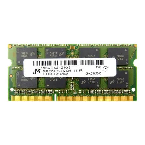MT16JTF1G64HZ-1G6E1 Micron 8GB DDR3-1600MHz PC3-12800 Non-ECC Unbuffered SODIMM CL11 2Rx8 1.5V 204-Pin Memory Module