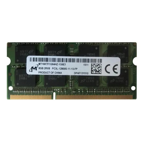 MT16KTF1G64HZ-1G6E1 Micron 8GB DDR3-1600MHz PC3-12800 Non-ECC Unbuffered SODIMM CL11 2Rx8 1.35V 204-Pin Memory Module