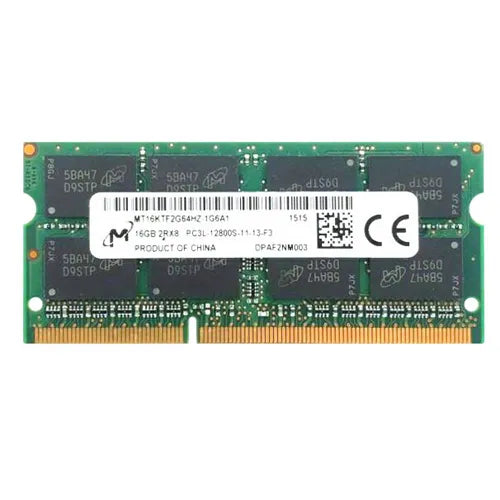 MT16KTF2G64HZ-1G6A1 Micron 16GB DDR3-1600MHz PC3-12800 Non-ECC Unbuffered SODIMM CL11 2Rx8 1.35V 204-Pin Memory Module
