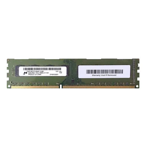 MT16KTF51264AZ-1G4M1 Micron 4GB DDR3-1333MHz PC3-10600 Non-ECC Unbuffered UDIMM CL9 2Rx8 1.35V 240-Pin Memory Module