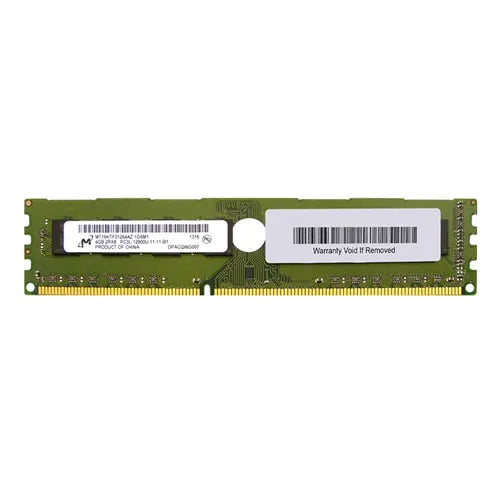 MT16KTF51264AZ-1G6M1 Micron 4GB DDR3-1600MHz PC3-12800 Non-ECC Unbuffered UDIMM CL11 2Rx8 1.35V 240-Pin Memory Module