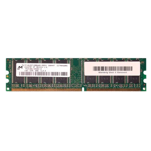 MT16VDDT12864AG-265D1 Micron 1GB DDR-266MHz PC2100 Non-ECC Unbuffered UDIMM CL2.5 2Rx8 2.5V 184-Pin Memory Module