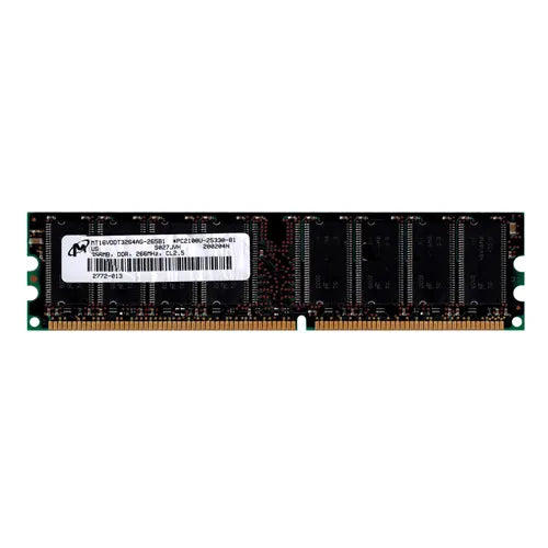 MT16VDDT3264AG-265B1 Micron 256MB DDR-266MHz PC2100 Non-ECC Unbuffered UDIMM CL2.5 2Rx8 2.5V 184-Pin Memory Module