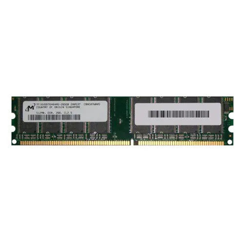 MT16VDDT6464AG-265GB Micron 512MB DDR-266MHz PC2100 Non-ECC Unbuffered UDIMM CL2.5 2Rx8 2.5V 184-Pin Memory Module