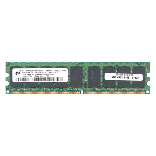 MT18HTF12872AY-53EA1 Micron 1GB DDR2-533MHz PC2-4200 ECC Unbuffered UDIMM CL4 2Rx8 1.8V 240-Pin Memory Module
