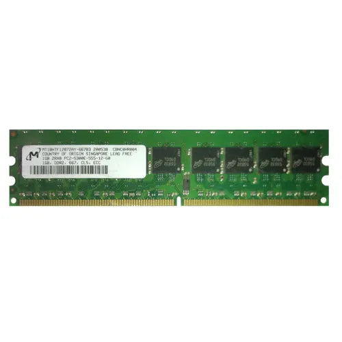 MT18HTF12872AY-667B3 Micron 1GB DDR2-667MHz PC2-5300 ECC Unbuffered UDIMM CL5 2Rx8 1.8V 240-Pin Memory Module