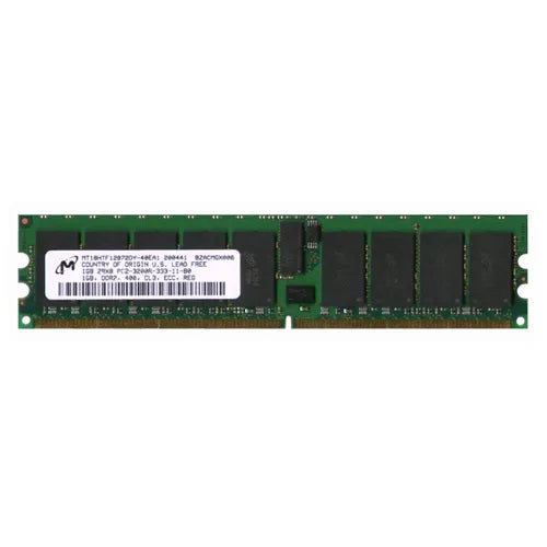 MT18HTF12872DY-40EA1 Micron 1GB DDR2-400MHz PC2-3200 ECC Registered RDIMM CL3 2Rx8 1.8V 240-Pin Memory Module