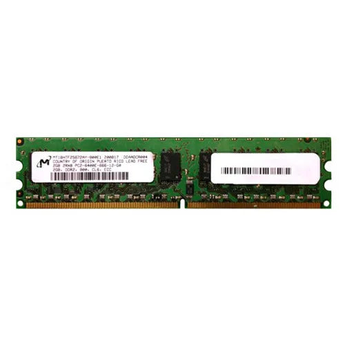 MT18HTF25672AY-800E1 Micron 2GB DDR2-800MHz PC2-6400 ECC Unbuffered UDIMM CL6 2Rx8 1.8V 240-Pin Memory Module