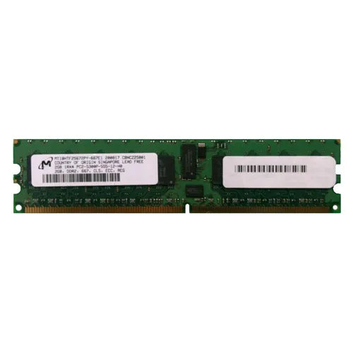 MT18HTF25672PY-667E1 Micron 2GB DDR2-667MHz PC2-5300 ECC Registered RDIMM CL5 1Rx4 1.8V 240-Pin Memory Module