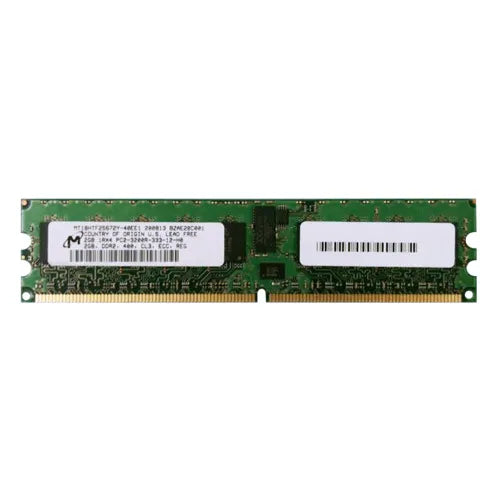 MT18HTF25672Y-40EE1 Micron 2GB DDR2-400MHz PC2-3200 ECC Registered RDIMM CL3 1Rx4 1.8V 240-Pin Memory Module