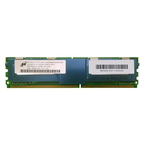 MT18HTF51272FY-667E1D4 Micron 4GB DDR2-667MHz PC2-5300 ECC Fully Buffered FB-DIMM CL5 2Rx4 1.8V 240-Pin Memory Module