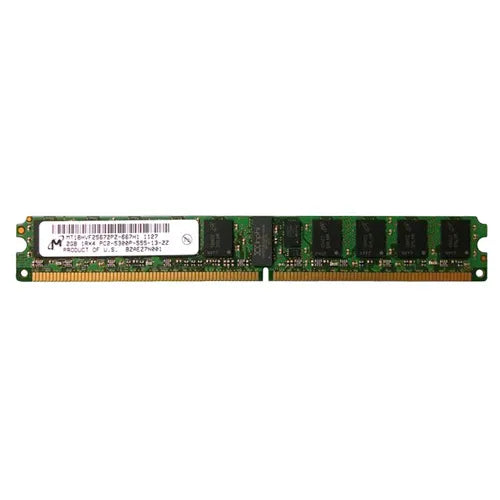 MT18HVF25672PZ-667H1 Micron 2GB DDR2-667MHz PC2-5300 ECC Registered VLP RDIMM CL5 1Rx4 1.8V 240-Pin Memory Module