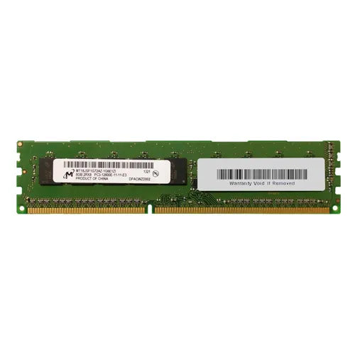 MT18JSF1G72AZ-1G6E1ZI Micron 8GB DDR3-1600MHz PC3-12800 ECC Unbuffered UDIMM CL11 2Rx8 1.5V 240-Pin Memory Module