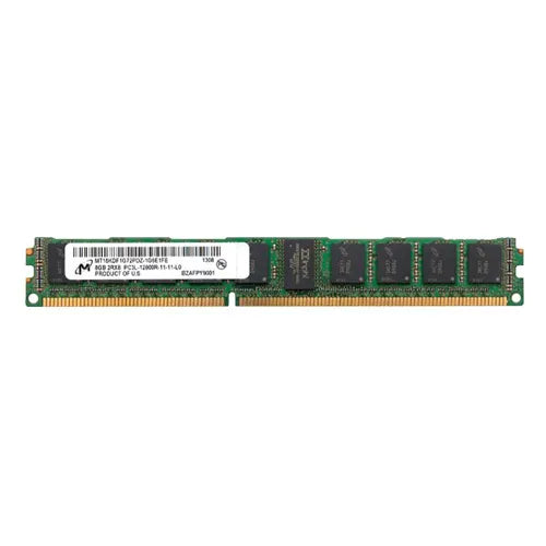MT18KDF1G72PDZ-1G6E1FE Micron 8GB DDR3-1600MHz PC3-12800 ECC Registered VLP RDIMM CL11 2Rx8 1.35V 240-Pin Memory Module
