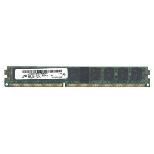 MT18KDF1G72PZ-1G6E1HF Micron 8GB DDR3-1600MHz PC3-12800 ECC Registered VLP RDIMM CL11 1Rx4 1.35V 240-Pin Memory Module