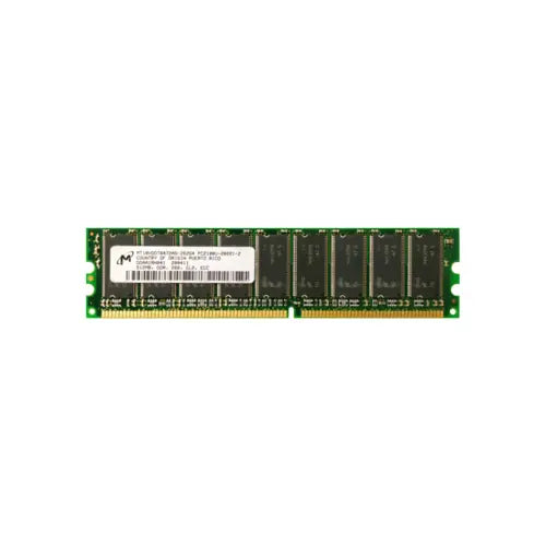 MT18VDDT6472AG-262G4 - Micron 512MB DDR-266MHz PC2100 ECC Unbuffered CL2.5 184-Pin DIMM Memory Module