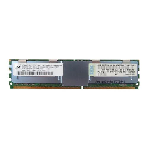 MT36HTF51272FDY-80EE1D6 Micron 4GB DDR2-800MHz PC2-6400 ECC Fully Buffered FB-DIMM CL5 4Rx8 1.8V 240-Pin Memory Module