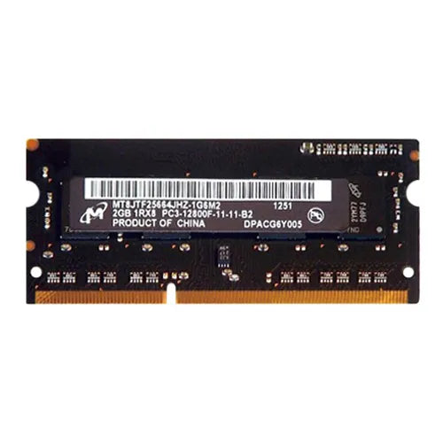 MT8JTF25664JHZ-1G6M2 Micron 2GB DDR3-1600MHz PC3-12800 Non-ECC Unbuffered SODIMM CL11 1Rx8 1.5V 204-Pin Memory Module