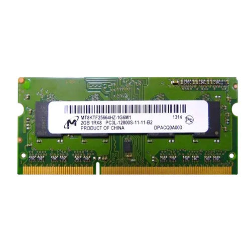 MT8KTF25664HZ-1G6M1 Micron 2GB DDR3-1600MHz PC3-12800 Non-ECC Unbuffered SODIMM CL11 1Rx8 1.35V 204-Pin Memory Module