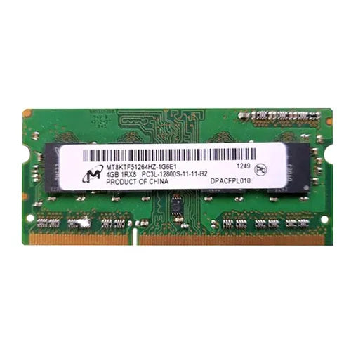 MT8KTF51264HZ-1G6E1 Micron 4GB DDR3-1600MHz PC3-12800 Non-ECC Unbuffered SODIMM CL11 1Rx8 1.35V 204-Pin Memory Module