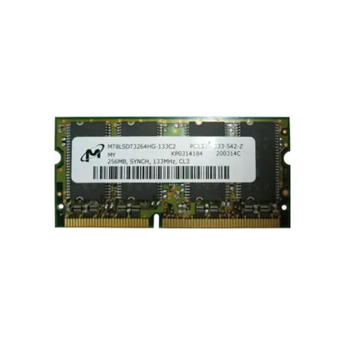 MT8LSDT3264HG-133C2 - Micron 256MB 133MHz PC133 non-ECC Unbuffered CL3 144-Pin SoDimm Dual Rank Memory Module