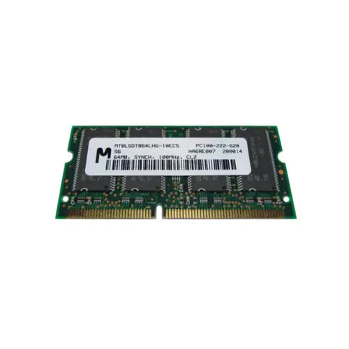 MT8LSDT864LHG-10EC5 - Micron 64MB 100MHz PC100 non-ECC Unbuffered CL2 144-Pin SoDimm Memory Module