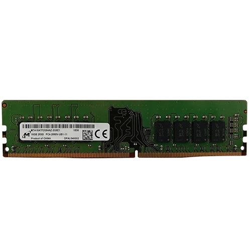 MTA16ATF2G64AZ-2G6E1 Micron 16GB DDR4-2666MHz PC4-21300 Non-ECC Unbuffered UDIMM CL19 2Rx8 1.2V 288-Pin Memory Module