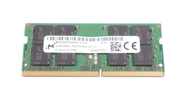 MTA16ATF4G64HZ-3G2E2 Micron 32GB PC4-25600 DDR4-3200MHz non-ECC Unbuffered CL22 260-Pin SoDimm 1.2V Dual Rank Memory Module