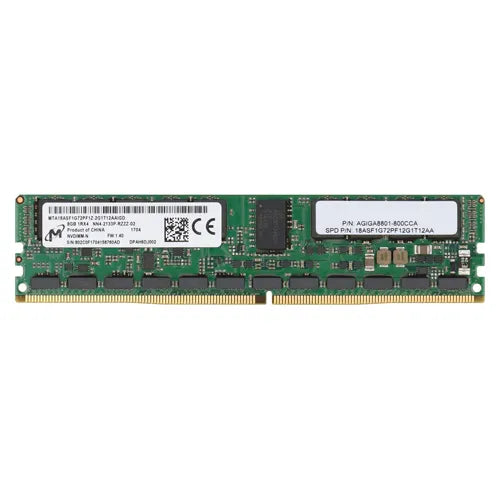 MTA18ASF1G72PF1Z-2G1 Micron 8GB DDR4-2133MHz PC4-17000 ECC Registered NVDIMM CL15 1Rx4 1.2V 288-Pin Memory Module