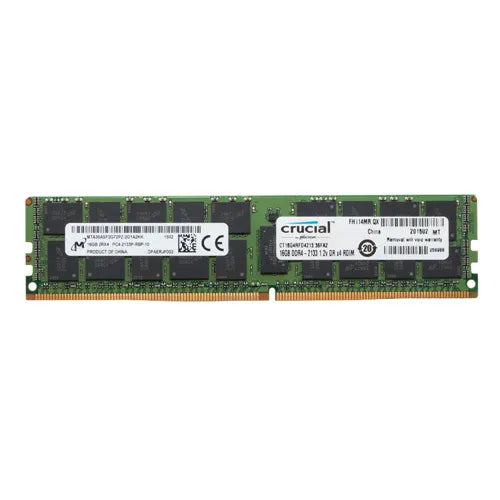 MTA36ASF2G72PZ-2G1A2KK Micron 16GB DDR4-2133MHz PC4-17000 ECC Registered RDIMM CL15 2Rx4 1.2V 288-Pin Memory Module