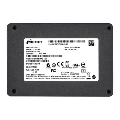 MTFDBAK128MAG-1G1 Micron RealSSD C300 128GB Multi-Level Cell SATA 3Gb/s 2.5-Inch Solid State Drive