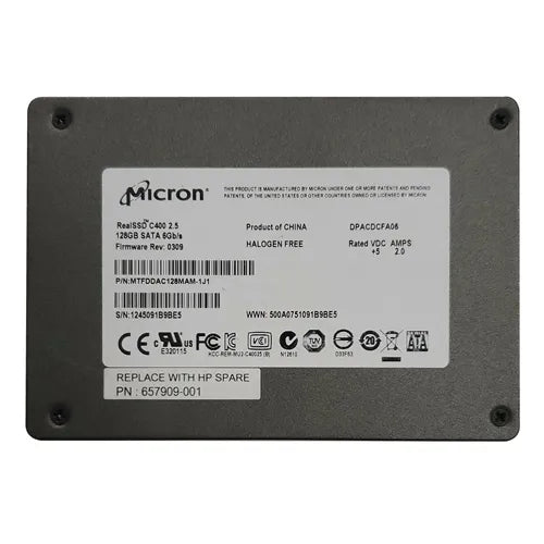 MTFDDAC128MAM-1J1 Micron RealSSD C400 128GB Multi-Level Cell SATA 6Gb/s 2.5-Inch Solid State Drive