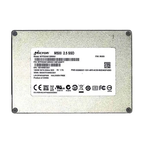 MTFDDAK120MAV Micron M500 120GB Multi-Level Cell SATA 6Gb/s 2.5-Inch Solid State Drive