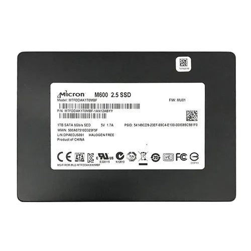 MTFDDAK1T0MBF Micron 1TB Multi-Level Cell SATA 6Gb/s NAND Flash 2.5-Inch Solid State Drive