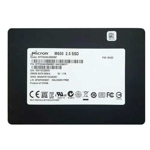 MTFDDAK256MBF-1AN1ZABYY Micron M600 256GB Multi-Level Cell SATA 6Gb/s NAND Flash 2.5-Inch Solid State Drive