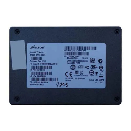 MTFDDAK512MAM-1K1 Micron RealSSD C400 512GB Multi-Level Cell SATA 6Gb/s NAND Flash 2.5-Inch Solid State Drive