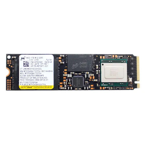 MTFDKBA1T0TFH-1BC1AABHA Micron 3400 Series 1TB Triple-Level Cell PCI Express NVMe 4.0 x4 M.2 2280 Solid State Drive