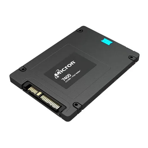 MTFDKCB7T6TDZ-1AZ1ZABYY Micron 7400 PRO Series 7.68TB Triple-Level Cell PCI Express NVMe 4.0 x4 3D NAND U.3 Solid State Drive
