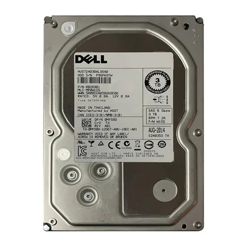 MY58D Dell 3TB 7200RPM Nearline SAS 6Gb/s 3.5-Inch Hard Drive for PowerEdge Servers