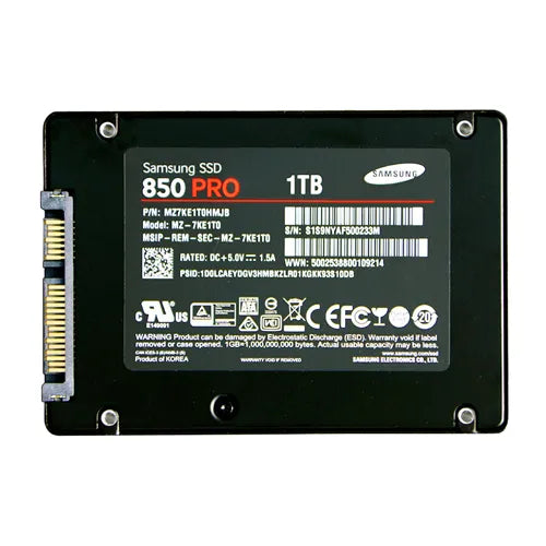 MZ-7KE1T0BW Samsung 850 PRO Series 1TB Multi-Level Cell SATA 6Gb/s 2.5-Inch Solid State Drive