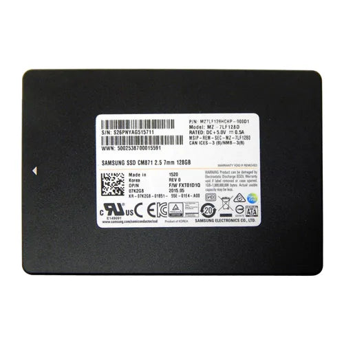 MZ-7LF128D Samsung CM871 128GB Triple-Level-Cell SATA 6Gb/s 2.5-Inch Solid State Drive