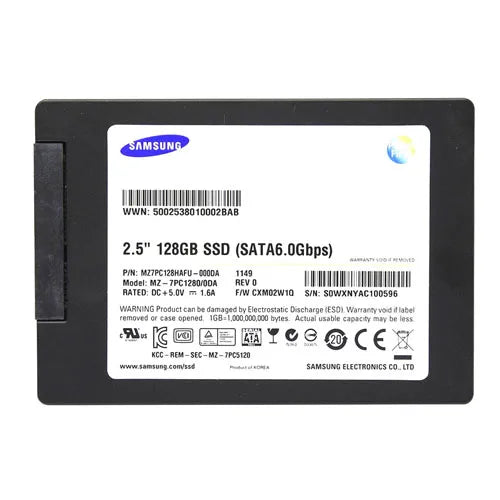 MZ-7PC1280/0DA Samsung PM830 Series 128GB Multi-Level Cell SATA 6Gb/s 2.5-Inch Solid State Drive