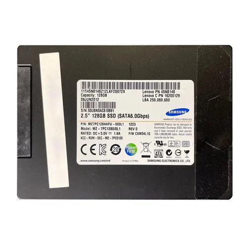 MZ-7PC1280/0L1 Samsung PM830 Series 128GB Multi-Level Cell SATA 6Gb/s 2.5-Inch Solid State Drive