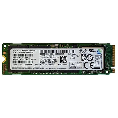 MZ-VLB5120 Samsung PM981 512GB Triple-Level-Cell PCI Express NVMe 3.0 x4 M.2 Solid State Drive