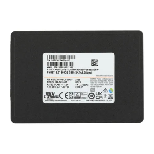 MZ7L3960HBLT-00A07 Samsung PM897 960GB Triple-Level Cell SATA 6Gb/s 2.5-Inch Solid State Drive