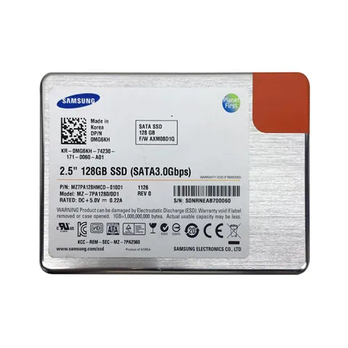 MZ7PA128HMCD-010D1 Samsung PM810 Series 128GB Multi-Level Cell SATA 3Gb/s 2.5-Inch Solid State Drive